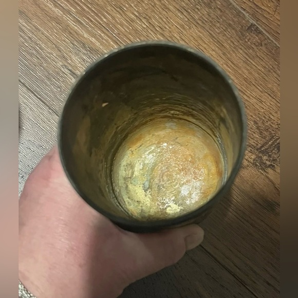 Vtg Collectible Decorative Wine Bottle Flask Brass India Etch NO BEER IN KUWAIT - Picture 6 of 16